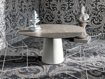 TOTEM - Crystal and stainless steel table by Sovet italia - view 2